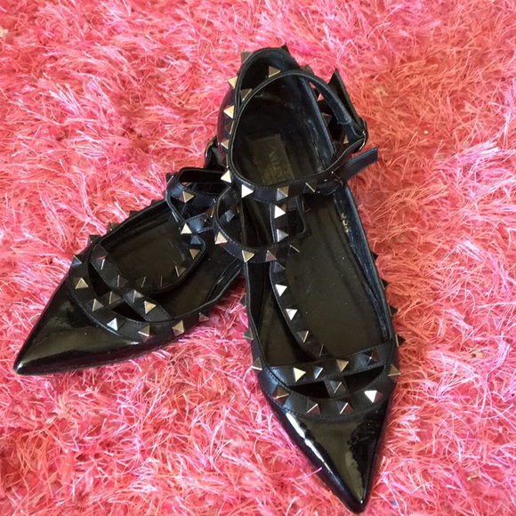 Valentino Black Garavani rockstar cage flats - Picture 2 of 4
